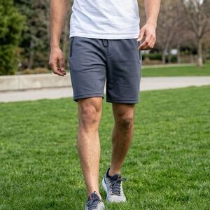 NWT Pure Champ Men’s NAVY French Terry Casual Gym Shorts w/Zip Pockets - Size L